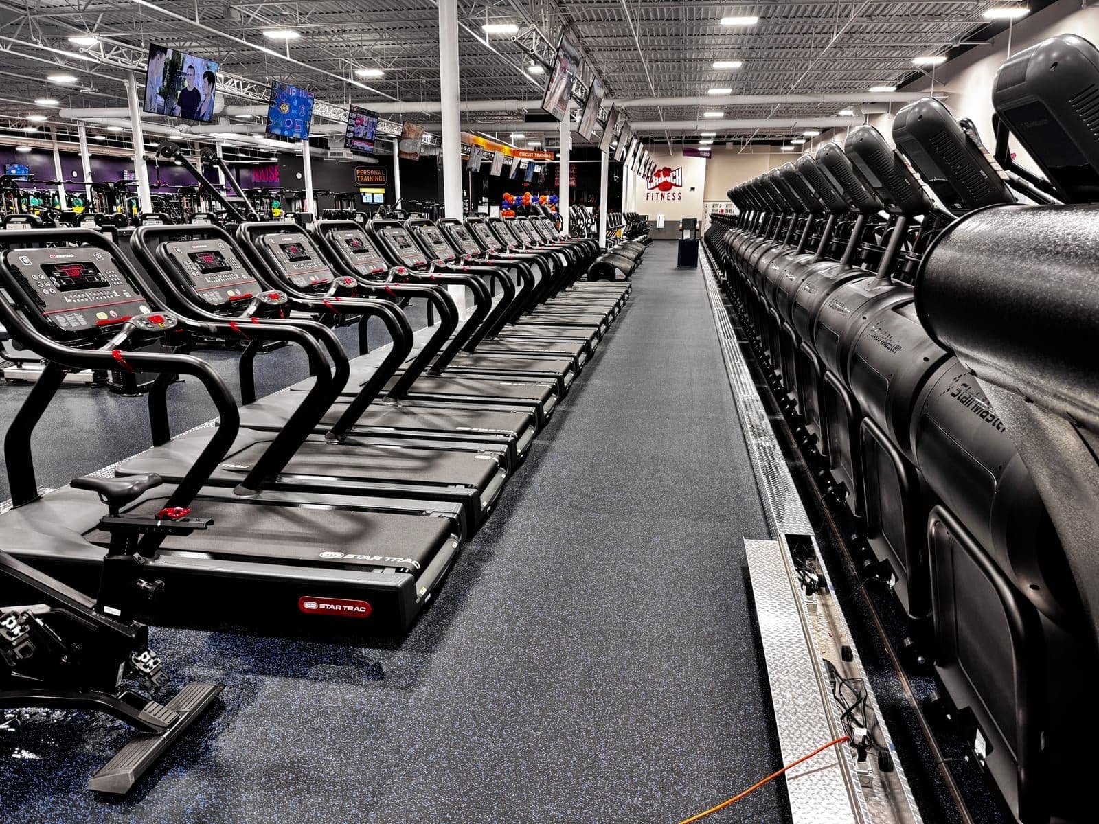 New fitness club gym floor cleaned and ready for opening in San Antonio