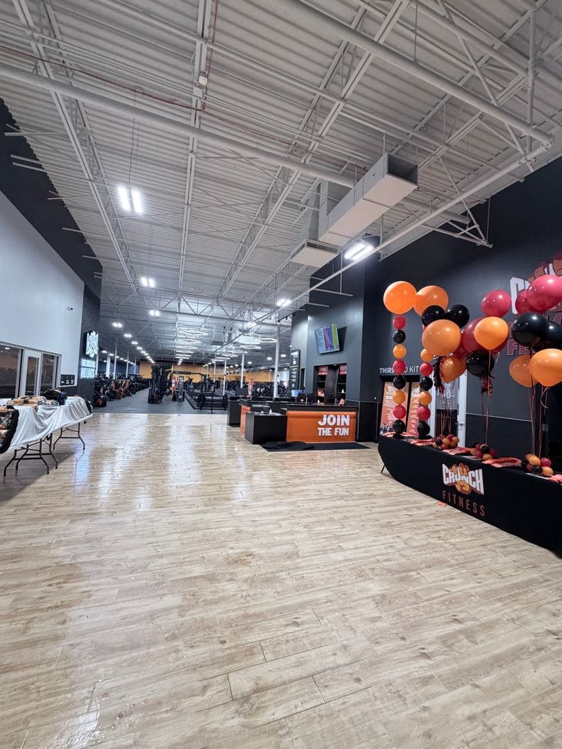 New fitness club lobby cleaned and staged for its grand opening